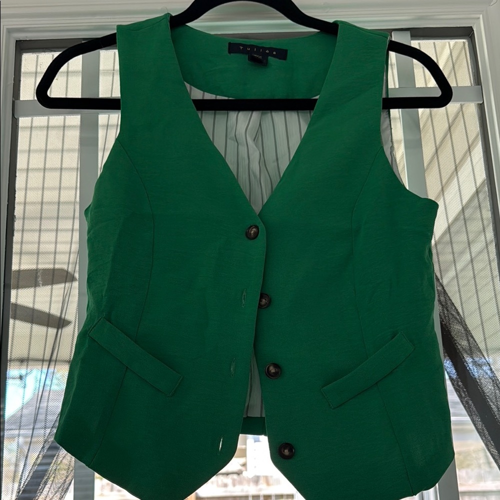 Green Button-Up Vest